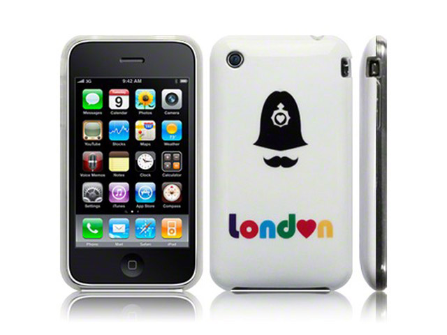 Terrapin London Bobby Moustache TPU Hoesje voor iPhone 3G/3GS