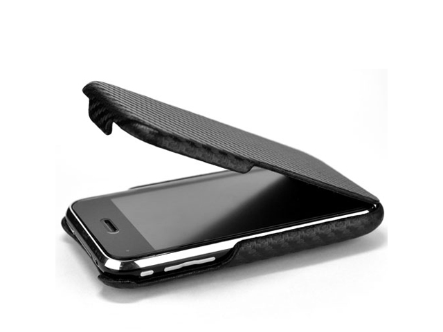 Ultraslim Carbon Flip Case Hoes voor iPhone 3G/3GS