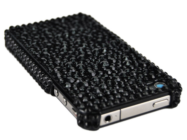 Black Pearl Diamond Case Hoes voor iPhone 4/4S