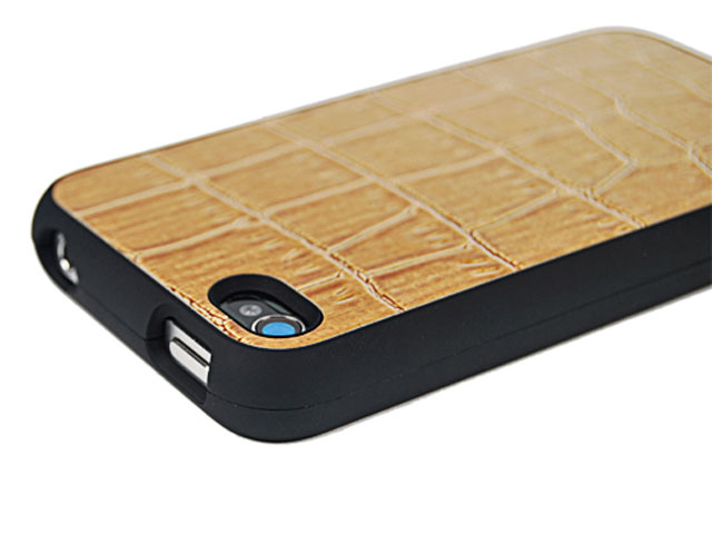 Croco Leather Hard Case Hoes voor iPhone 4/4S