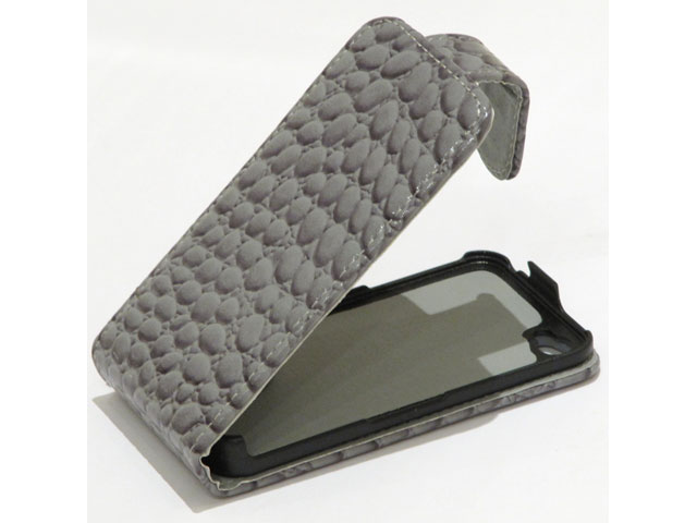 Crocodile Slim Elegant Leather Case voor iPhone 4/4S