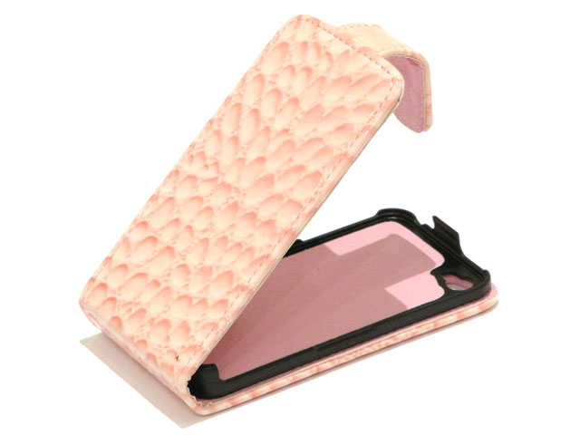 Crocodile Slim Elegant Leather Case voor iPhone 4/4S