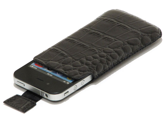 Crocodile Pull-Out Sleeve Insteek Hoesje voor iPhone 4/4S