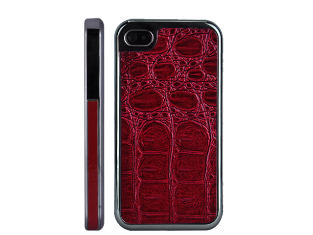 Deluxe Croco Leather Hard Case Hoes voor iPhone 4/4S