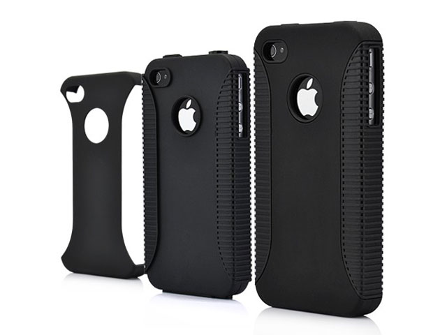 DuoProtect Silicon Hard Case voor iPhone 4/4S