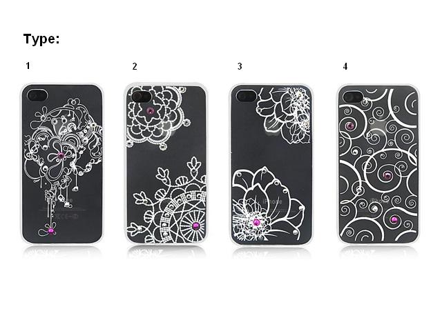 Frosted Crystals Elegant Case voor iPhone 4/4S