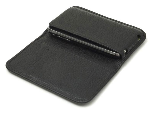 Knomo Leather Wallet Sleeve Case Hoes voor iPhone