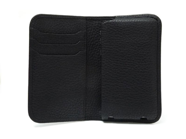 Knomo Leather Wallet Sleeve Case Hoes voor iPhone