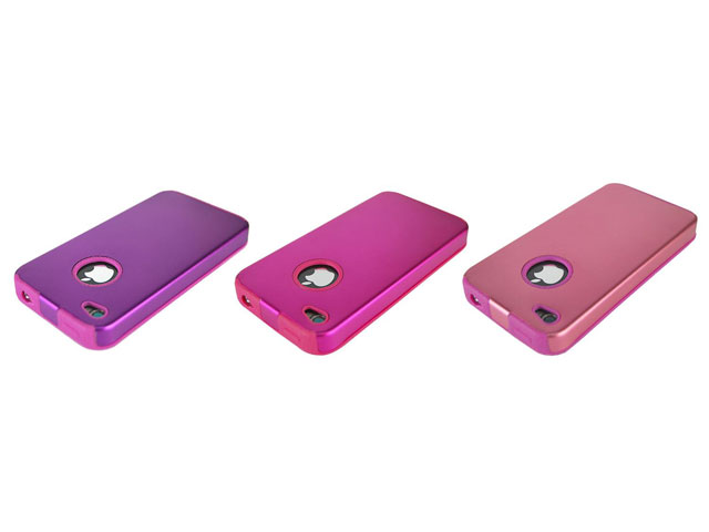 Metal Silicon Duo Protection Case voor iPhone 4