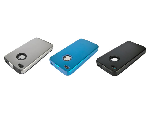 Metal Silicon Duo Protection Case voor iPhone 4