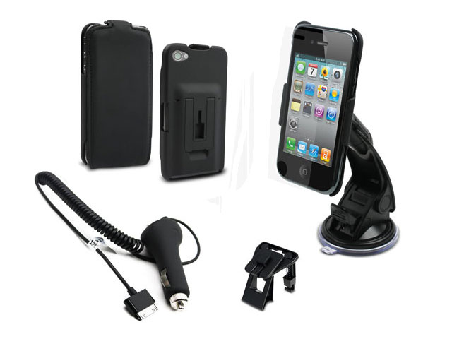 Muvit Car Pack Plus met Unieke Autohouder Case voor iPhone 4/4S