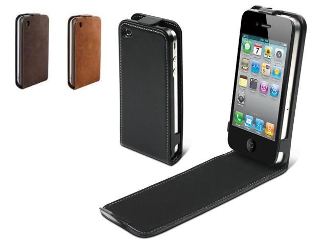 Grafiek martelen Het strand Muvit Slim Elegant Leather Case voor iPhone 4/4S