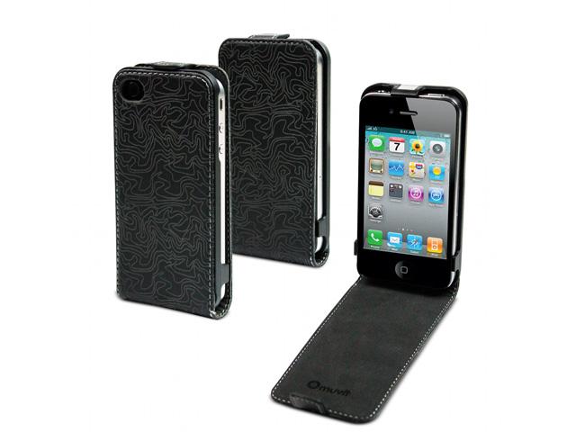 Muvit Slim Naprel Puzzle Leather Case voor iPhone 4/4S