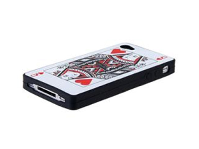 Poker Silicone Skin Case Hoes voor iPhone 4