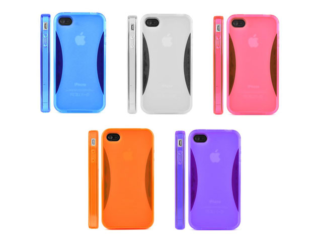 Polymer Jelly Grip TPU Case Hoes voor iPhone 4