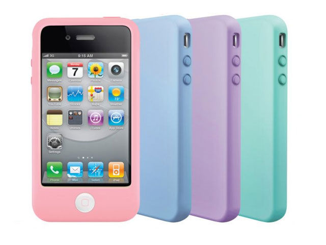 Verhogen Rusteloosheid Slip schoenen SwitchEasy Colors Pastels Silicone Skin iPhone 4/4S