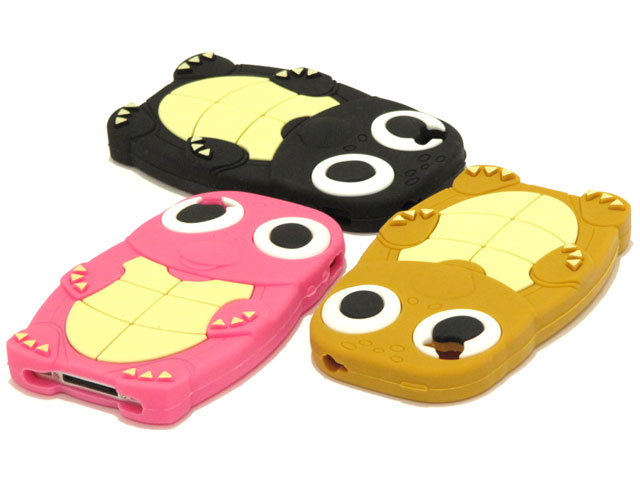 Turtle Kid-Proof Silicone Skin Case Hoes voor iPhone 4