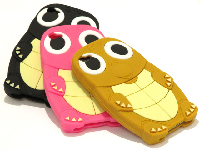 Turtle Kid-Proof Silicone Skin Case Hoes voor iPhone 4