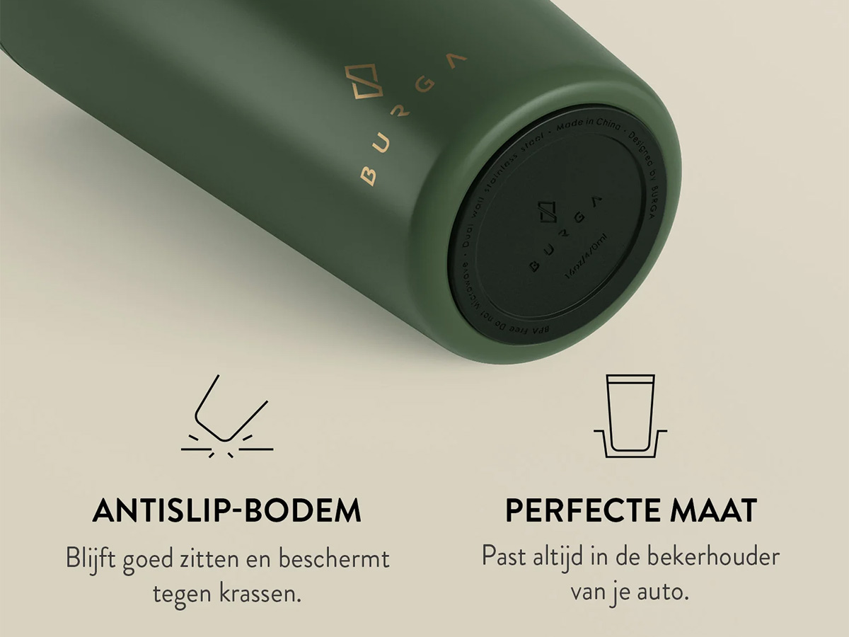 Burga Coffee Mug Khaki - Herbruikbare Koffiebeker Isolerend