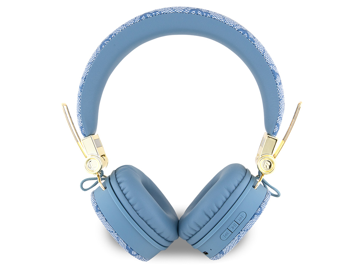 Guess 4G Monogram Bluetooth On-Ear Koptelefoon - Blauw