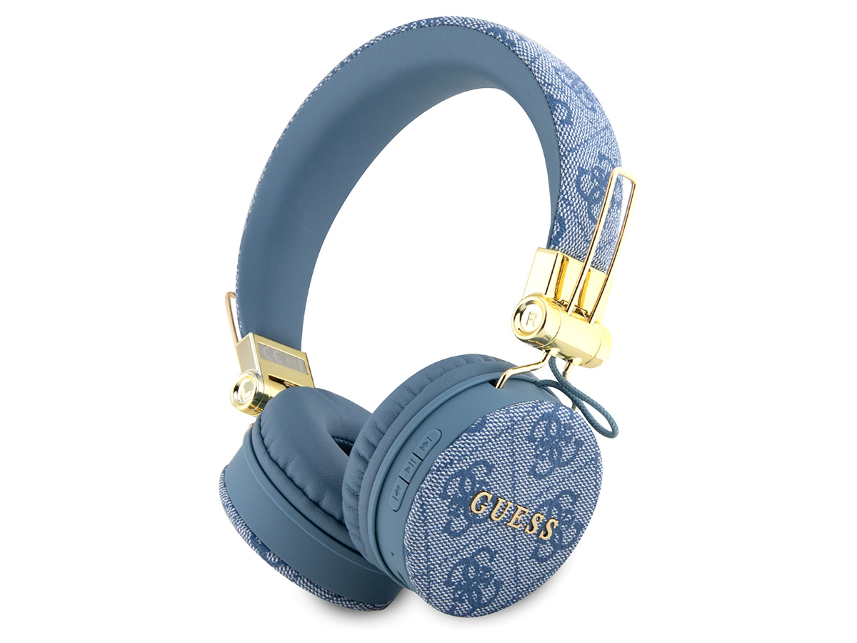 Guess 4G Monogram Bluetooth On-Ear Koptelefoon - Blauw