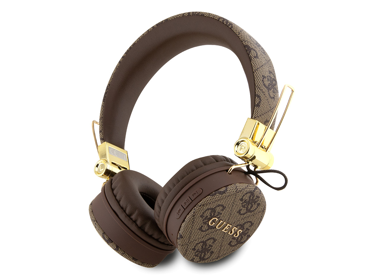 Guess 4G Monogram Bluetooth On-Ear Koptelefoon - Bruin