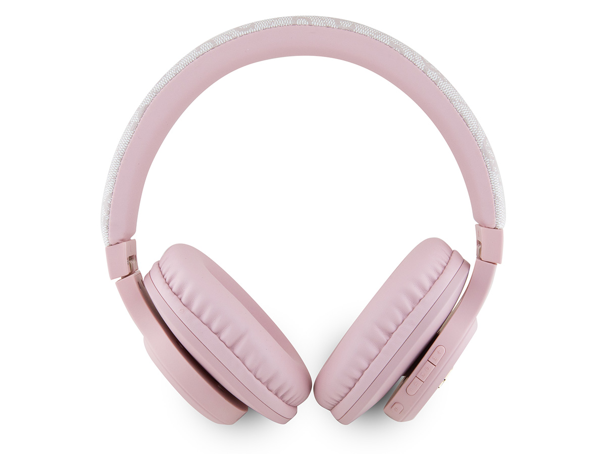 Guess 4G Monogram Bluetooth Over-Ear Koptelefoon - Roze