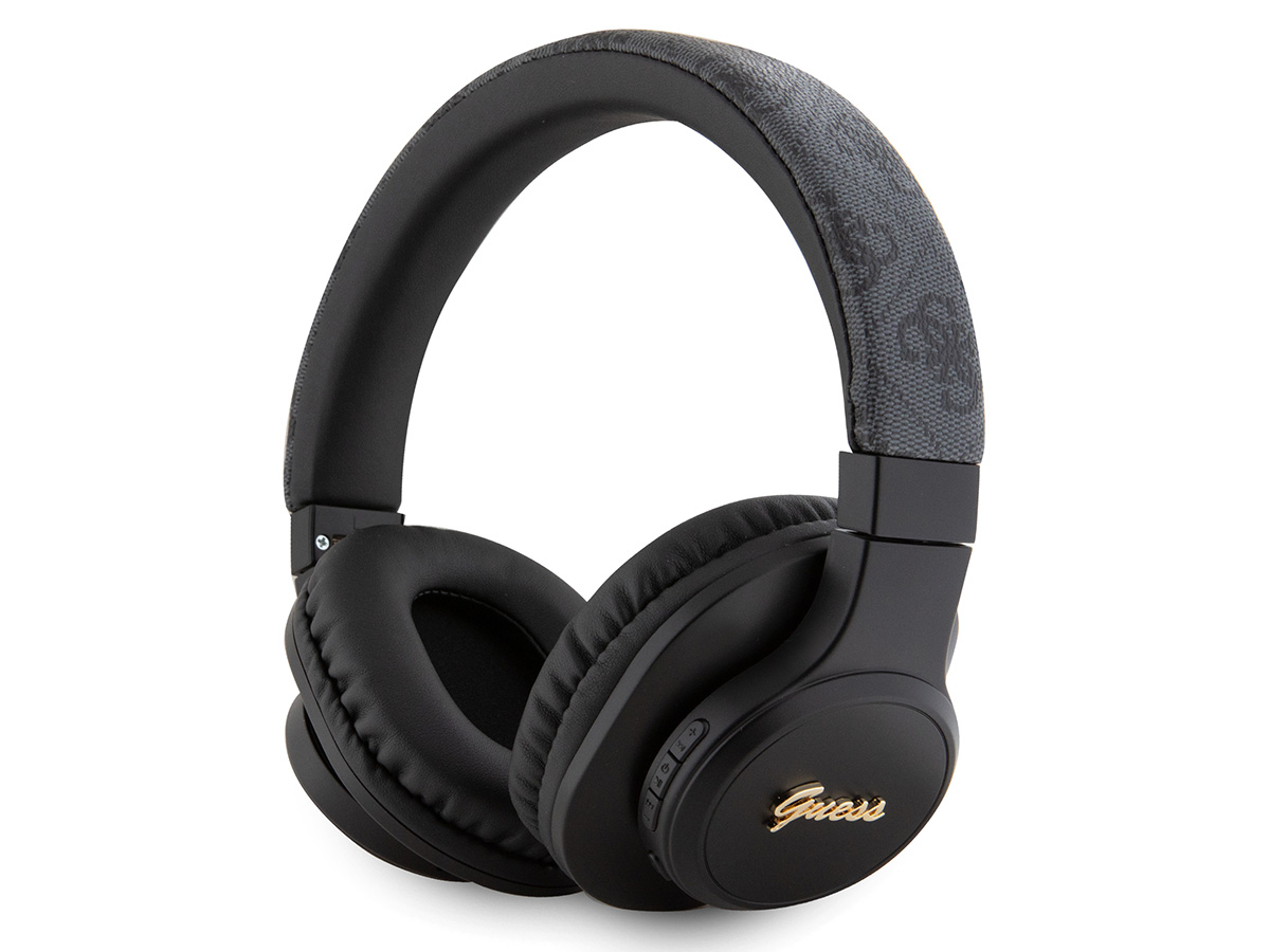 Guess 4G Monogram Bluetooth Over-Ear Koptelefoon - Zwart