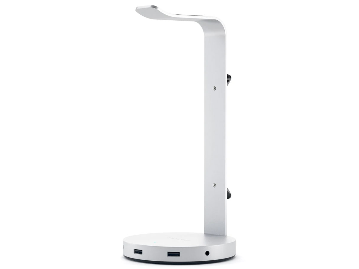 Satechi Aluminium Headphone Stand met USB-Hub - Zilver