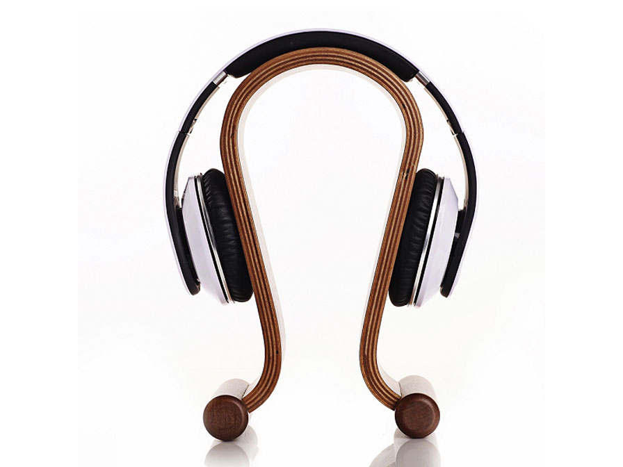 Samdi Houten Headphone Stand Koptelefoon Standaard | Walnoot