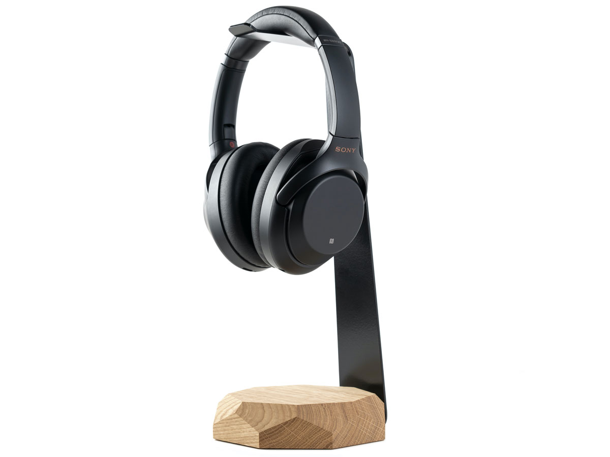 Oakywood 2 in 1 Headphone Stand met Draadloze Oplader Oak