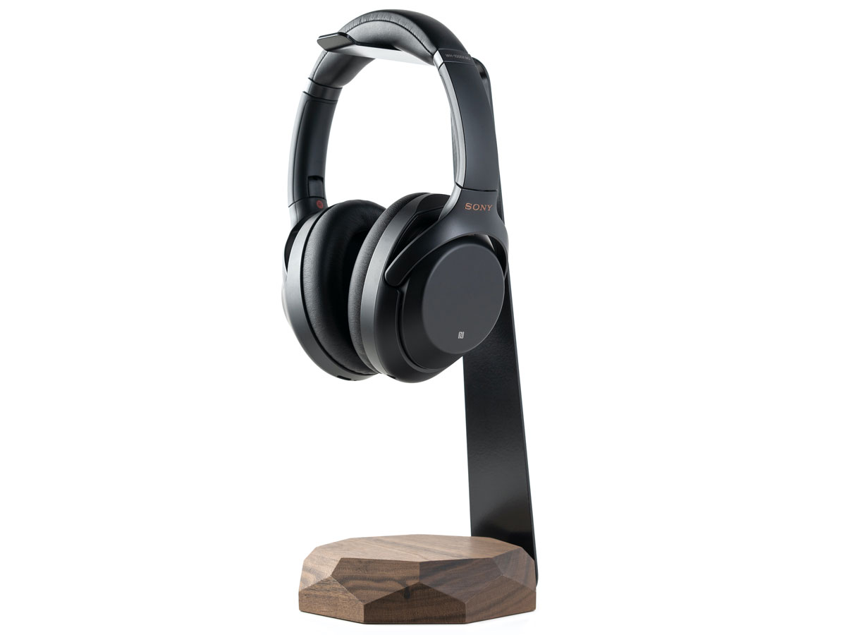 Oakywood 2 in 1 Headphone Stand met Draadloze Oplader Walnut