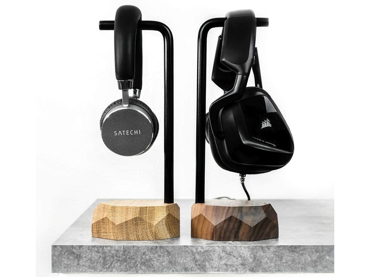 Oakywood Headphone Stand Walnut - Houten Koptelefoon Standaard