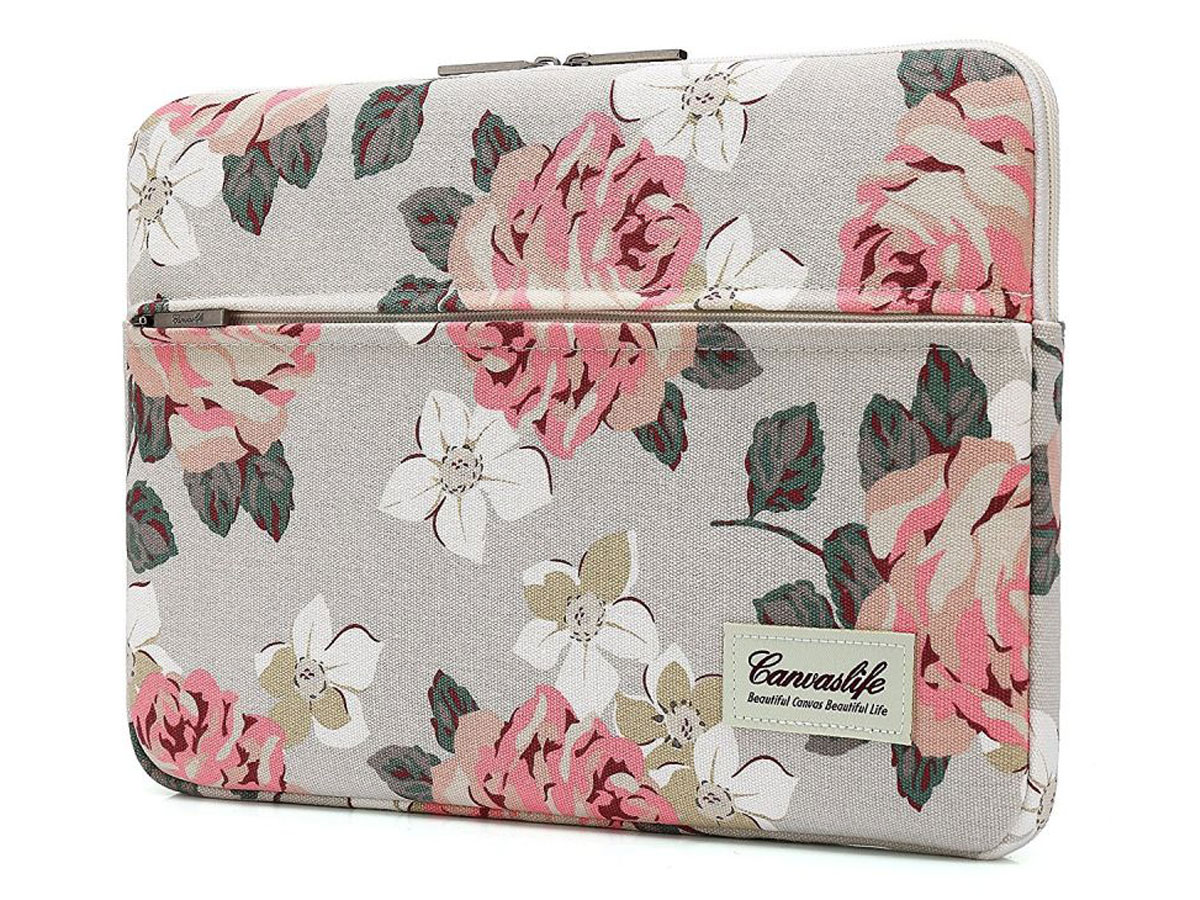 Canvaslife Floral Laptop Sleeve Grey - 15