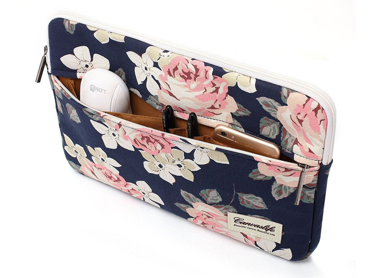 Canvaslife Floral Laptop Sleeve Navy - 13