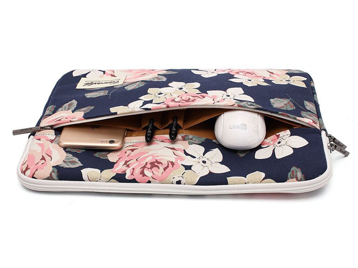 Canvaslife Floral Laptop Sleeve Navy - 13