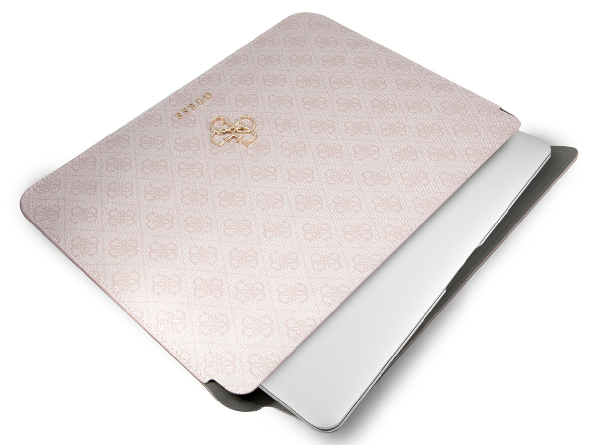 Guess 4G Monogram Laptop Sleeve Roze - MacBook 13