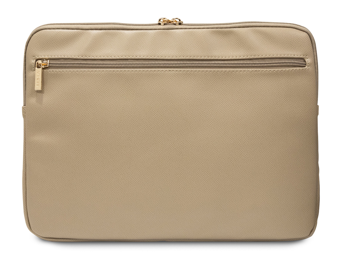 Guess Big 4G Pebbled Laptop Sleeve Goud - MacBook 13