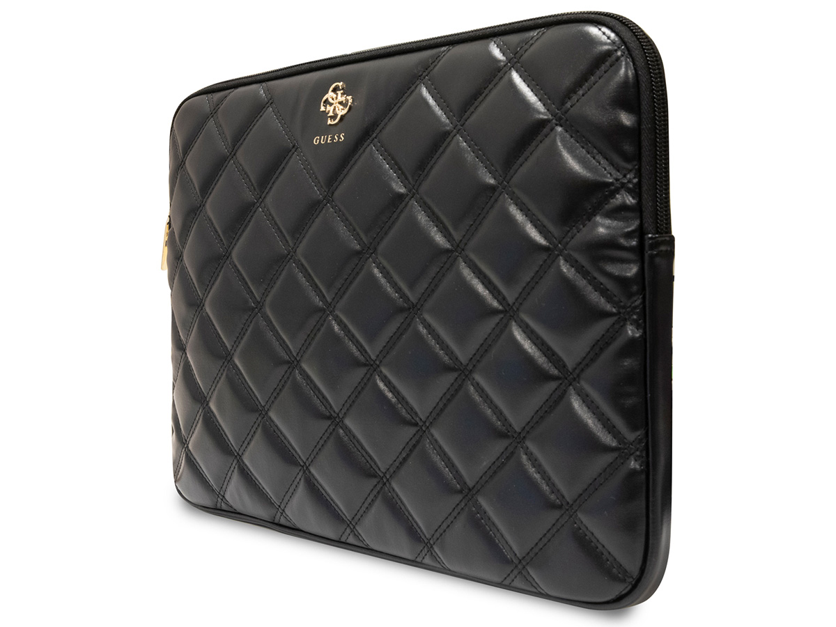 Guess Big 4G Quilted Laptop Sleeve Zwart - MacBook Pro 16