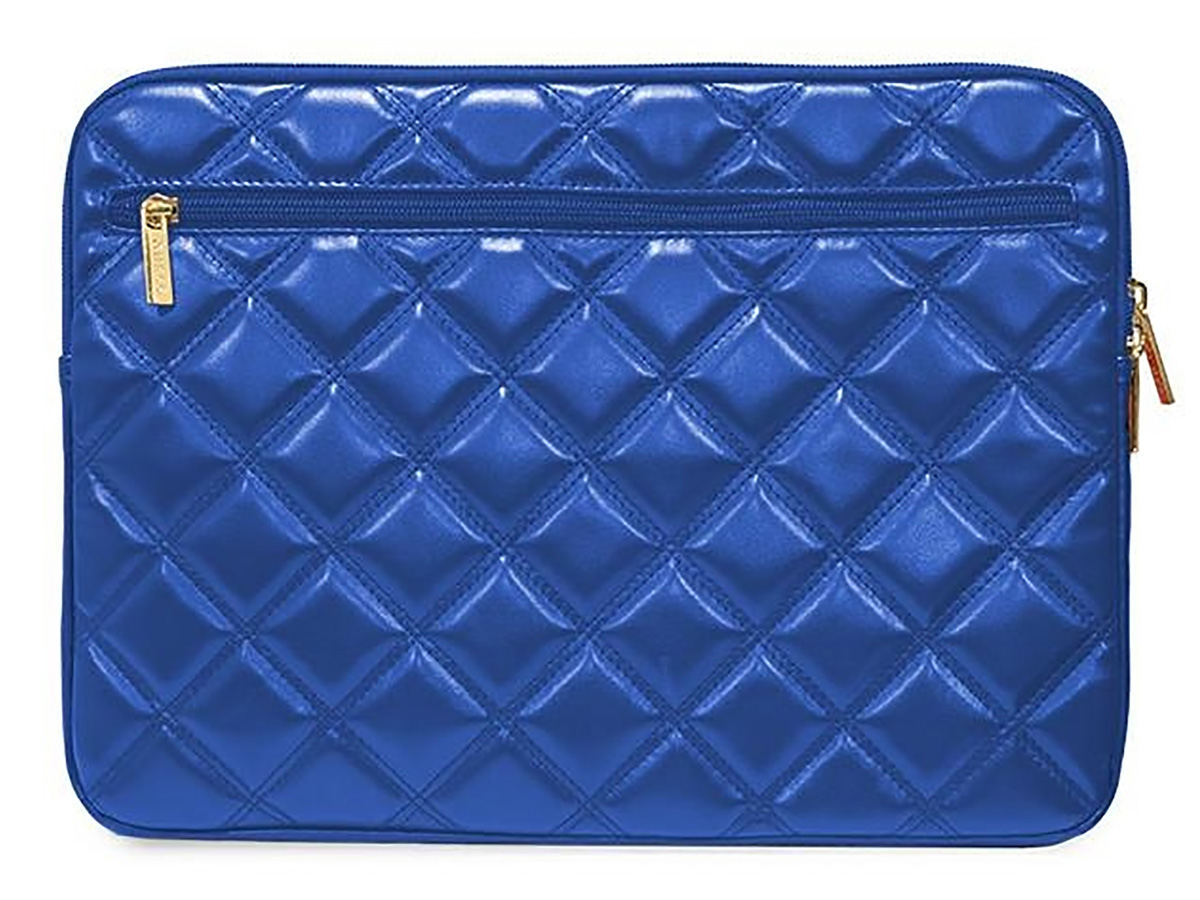 Guess Big 4G Quilted Laptop Sleeve Blauw - MacBook 13