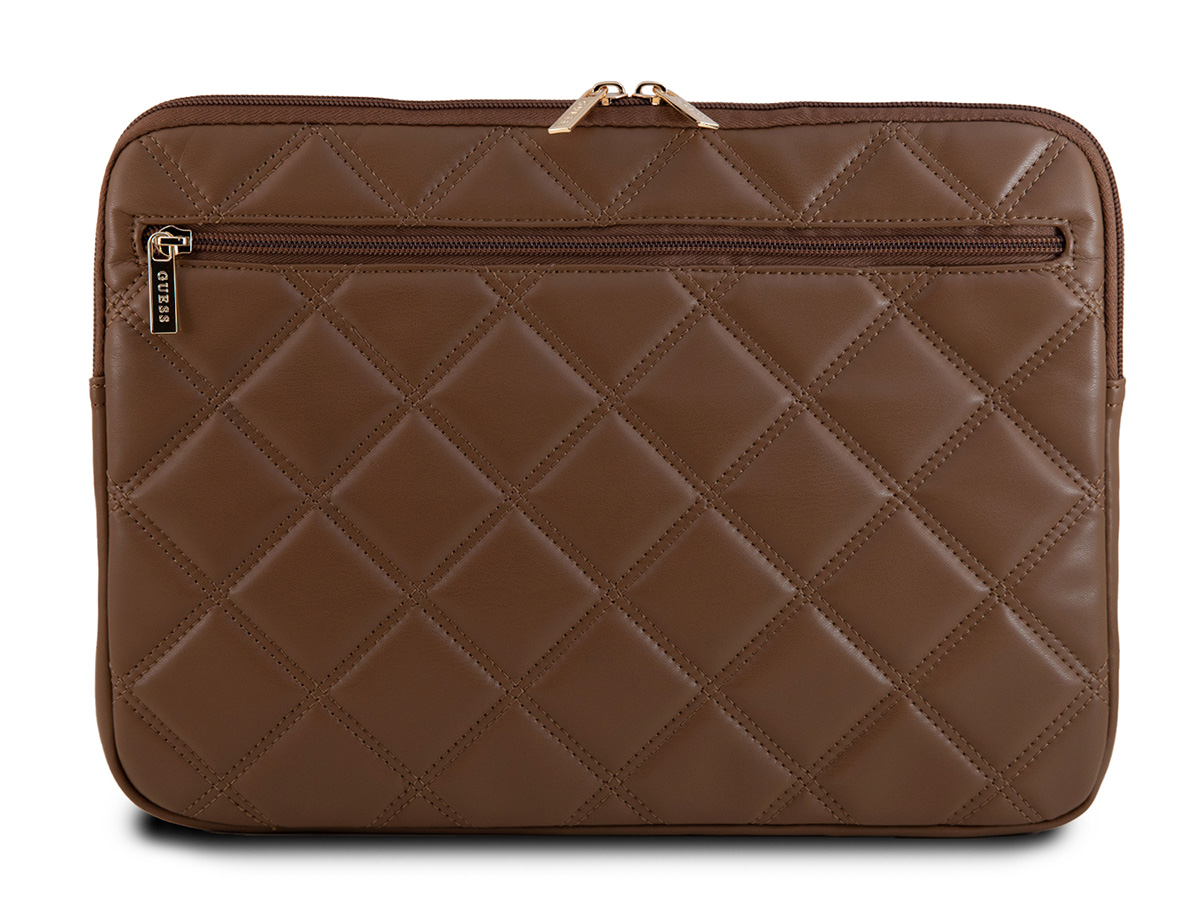 Guess Big 4G Quilted Laptop Sleeve Bruin - MacBook 13