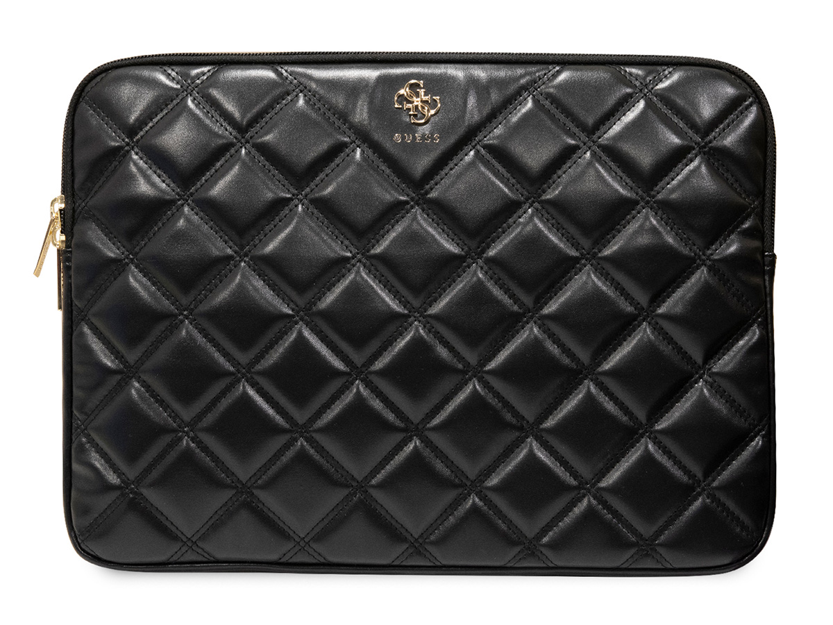 Guess Big 4G Quilted Laptop Sleeve Zwart - MacBook 13