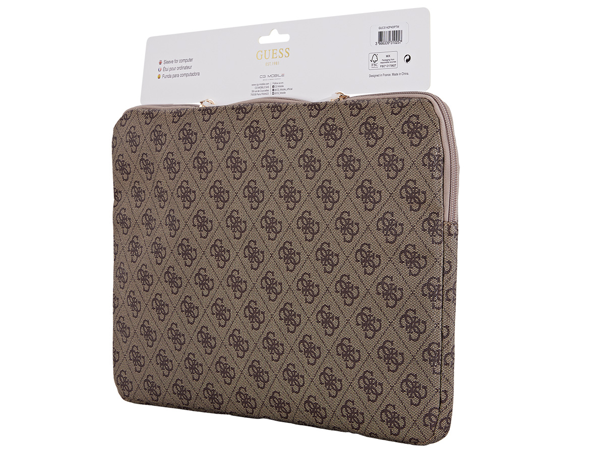 Guess Monogram Laptop Pocket Sleeve Bruin - MacBook 13