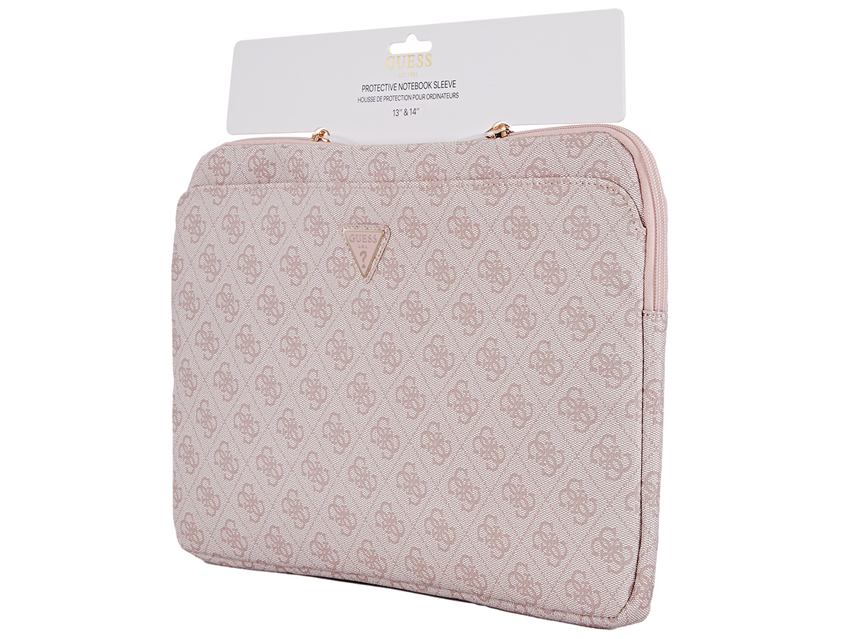 Guess Monogram Laptop Pocket Sleeve Roze - MacBook 13