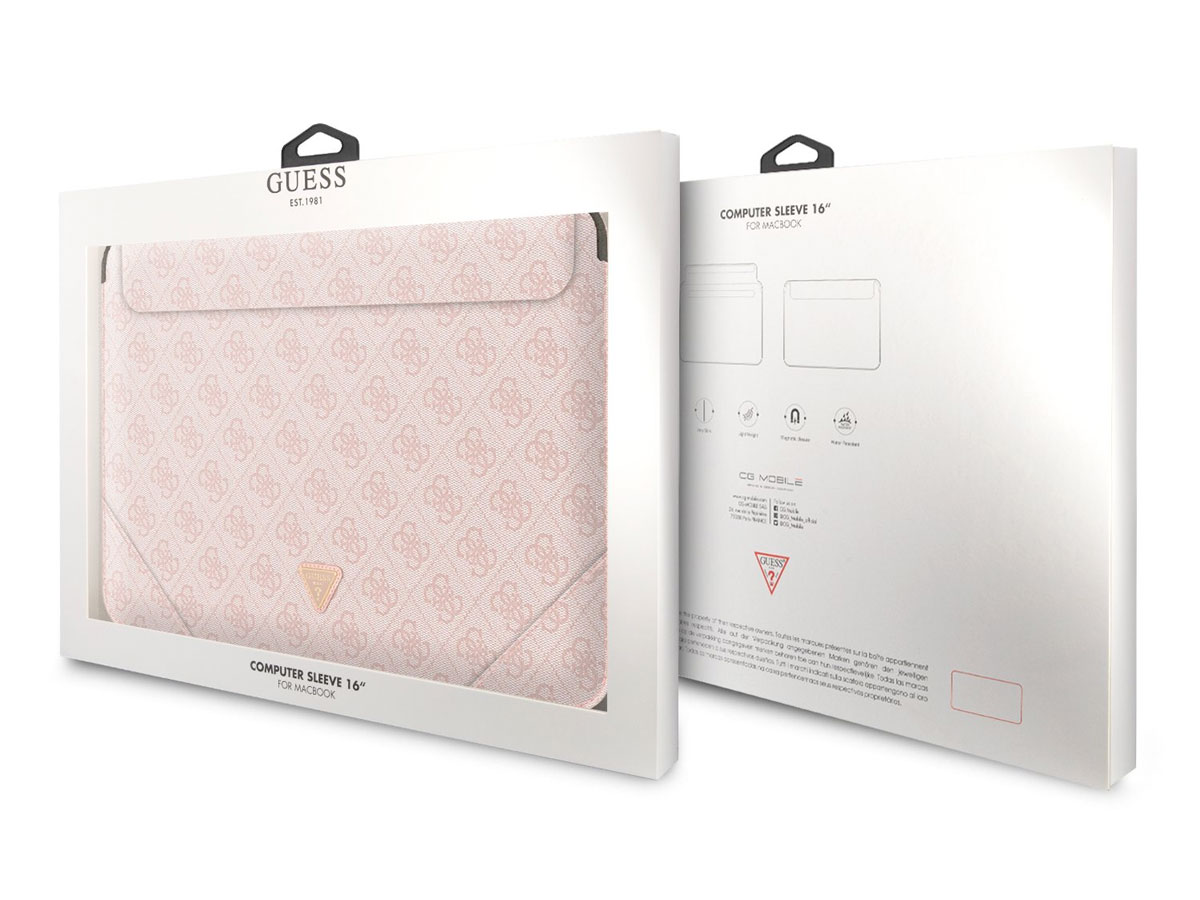 Guess Monogram Triangle Sleeve Roze - MacBook Pro 16