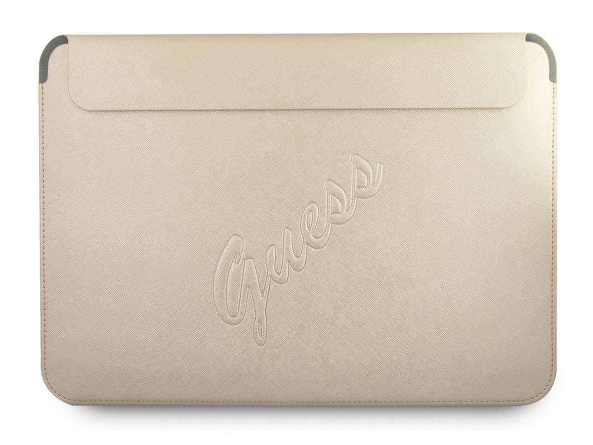 Guess Saffiano Laptop Sleeve Goud - MacBook 13