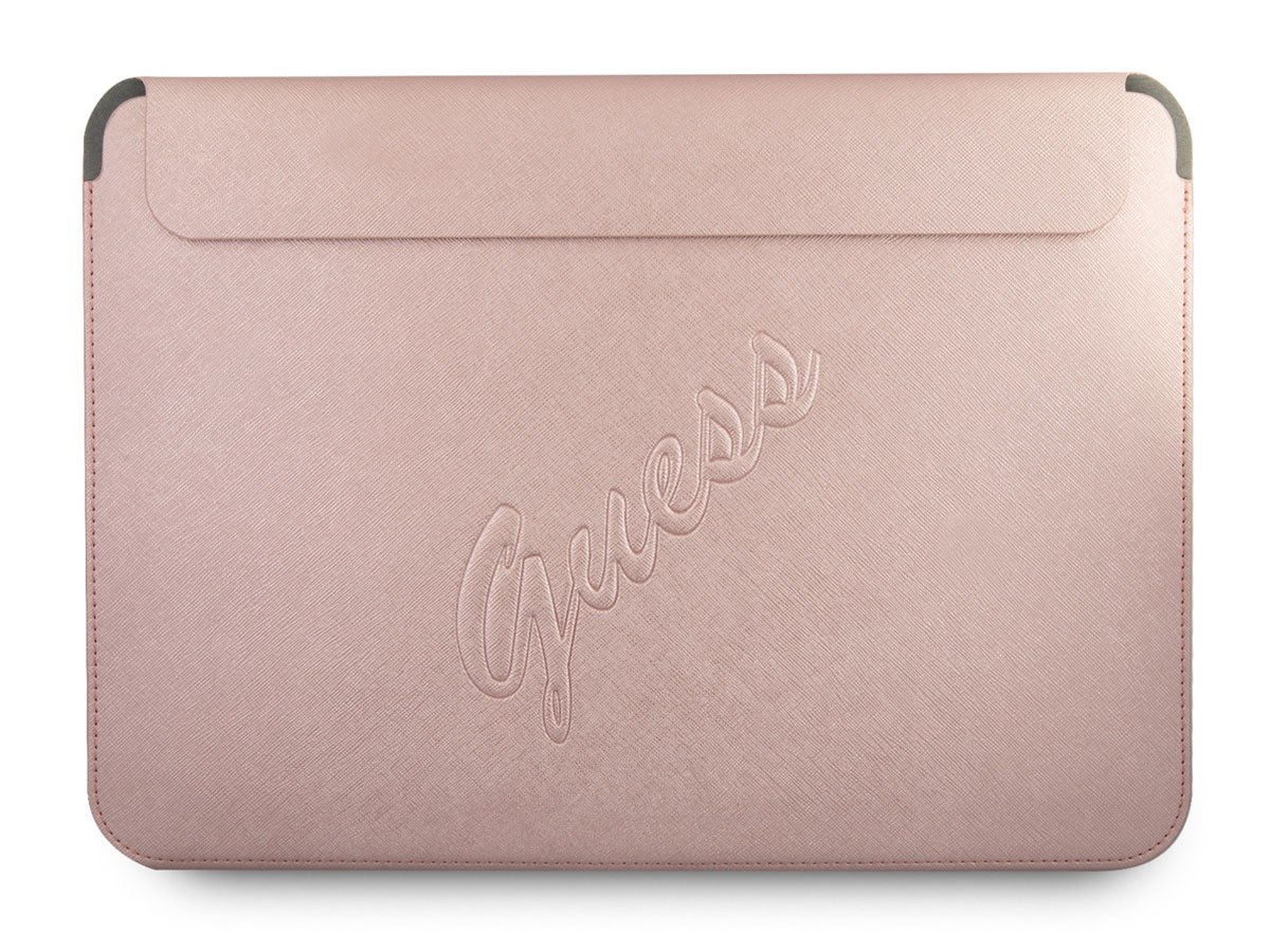 Guess Saffiano Laptop Sleeve Roze - MacBook 13