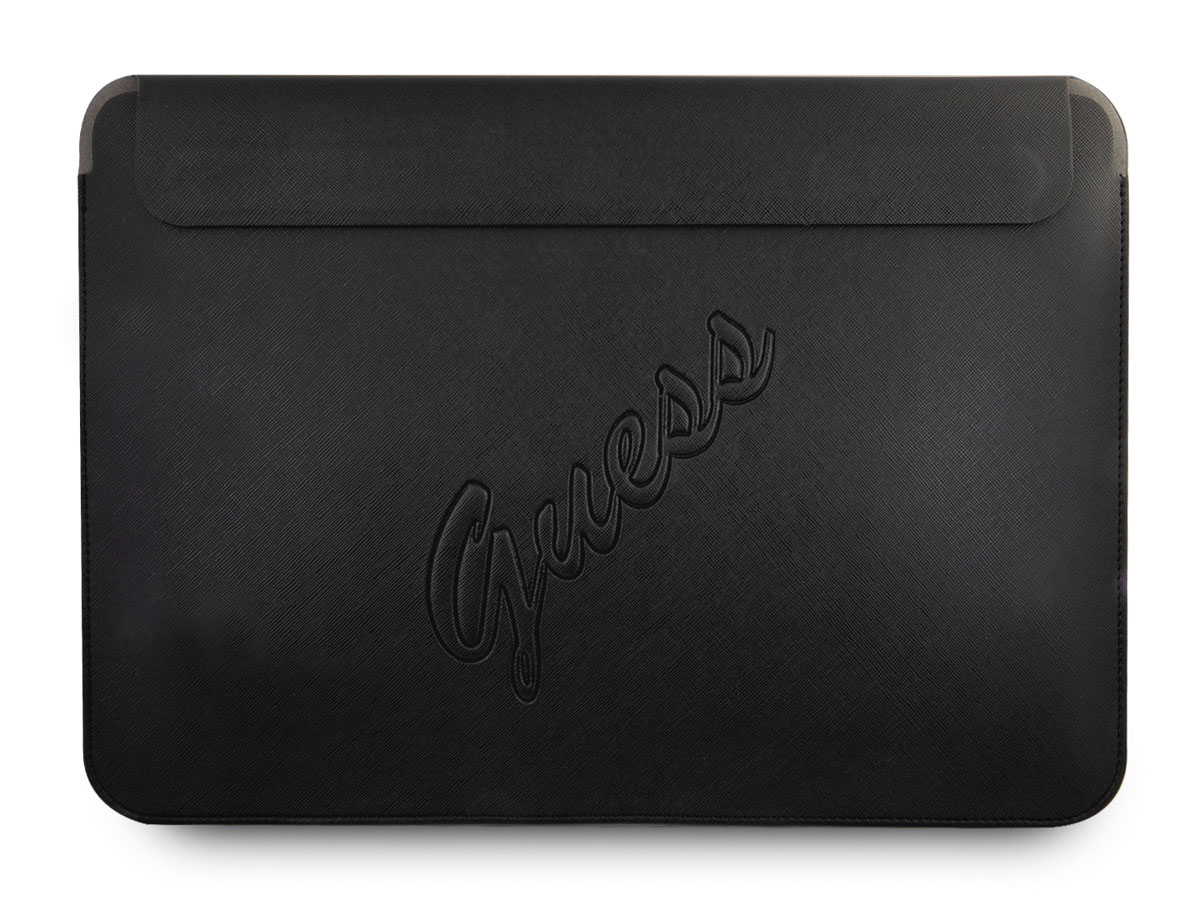 Guess Saffiano Laptop Sleeve Zwart - MacBook 13