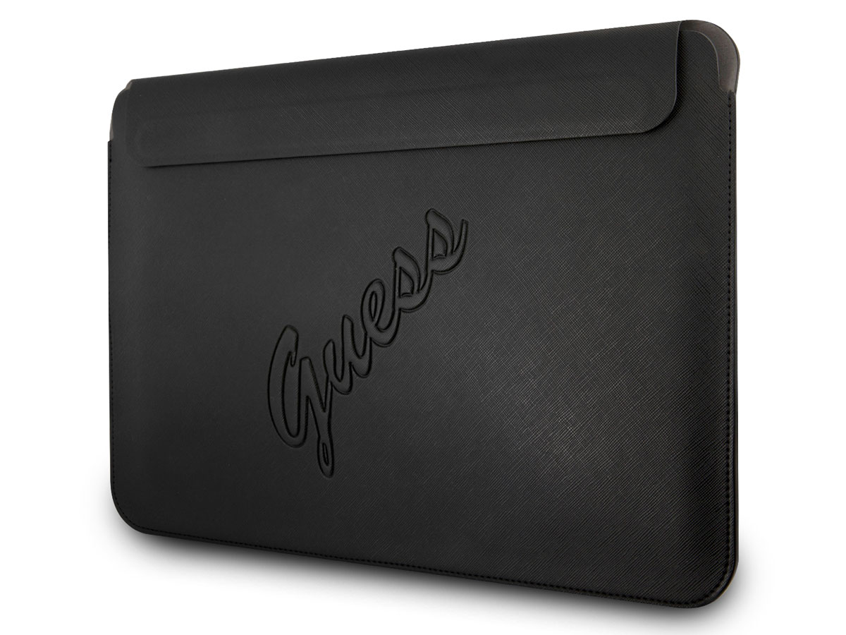 Guess Saffiano Laptop Sleeve Zwart - MacBook 13