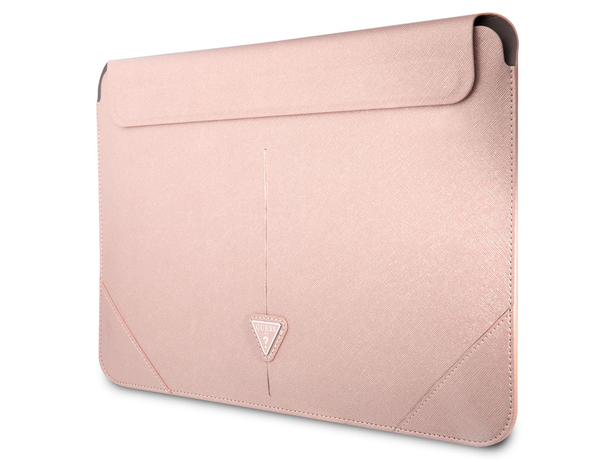 Guess Saffiano Triangle Sleeve Roze - MacBook 13